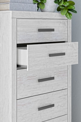 Cayboni Whitewash Five Drawer Chest (Online Special Price) - Ornate Home