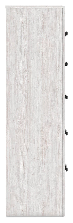 Cayboni Whitewash Five Drawer Chest - Ornate Home