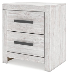 Cayboni Whitewash Full Panel Bed, Dresser and Nightstand - Ornate Home