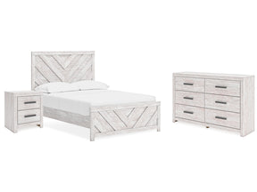Cayboni Whitewash Full Panel Bed, Dresser and Nightstand (Online Special Price) - Ornate Home