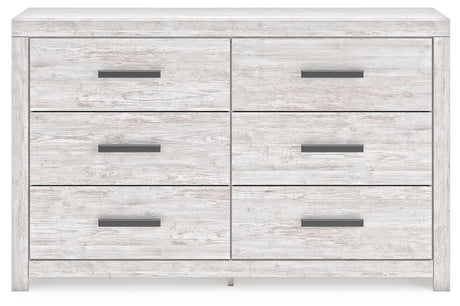 Cayboni Whitewash Full Panel Bed, Dresser and Nightstand - Ornate Home