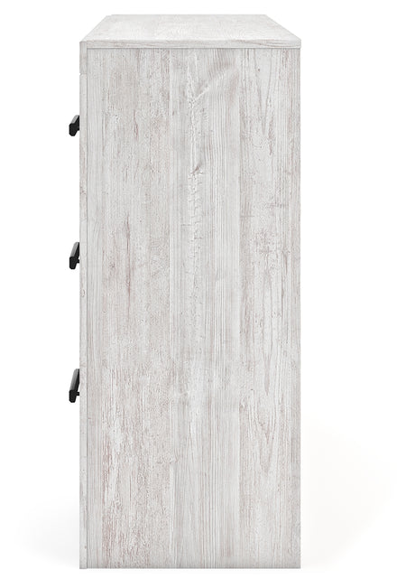 Cayboni Whitewash Full Panel Bed, Dresser and Nightstand - Ornate Home