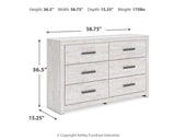 Cayboni Whitewash Full Panel Bed, Dresser and Nightstand - Ornate Home