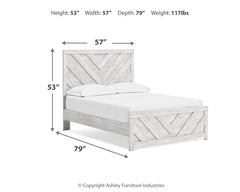 Cayboni Whitewash Full Panel Bed, Dresser and 2 Nightstands - Ornate Home