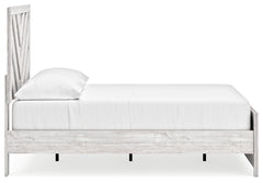 Cayboni Whitewash Full Panel Bedroom Set with Dresser, Mirror, Chest and Nightstand - Ornate Home