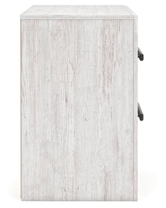 Cayboni Whitewash Full Panel Bedroom Set with Dresser, Mirror, Chest and Nightstand - Ornate Home