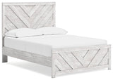 Cayboni Whitewash Full Panel Bedroom Set with Dresser and Mirror - Ornate Home
