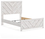 Cayboni Whitewash Full Panel Bedroom Set with Dresser and Mirror - Ornate Home