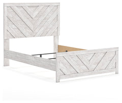 Cayboni Whitewash Full Panel Bedroom Set with Dresser and Mirror - Ornate Home