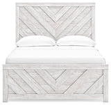 Cayboni Whitewash Full Panel Bedroom Set with Dresser and Mirror - Ornate Home