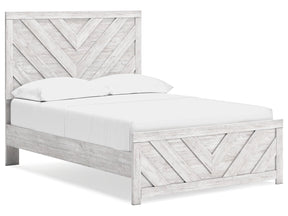 Cayboni Whitewash Full Panel Youth Bed - Ornate Home