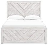 Cayboni Whitewash Full Panel Youth Bed - Ornate Home