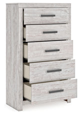 Cayboni Whitewash King Panel Bed, Dresser, Mirror, Chest and Nightstand (Online Special Price) - Ornate Home