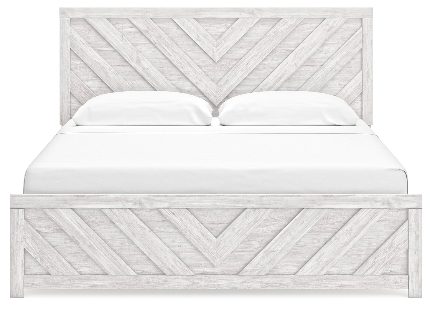 Cayboni Whitewash King Panel Bed, Dresser, Mirror, Chest and Nightstand (Online Special Price) - Ornate Home