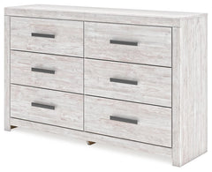 Cayboni Whitewash King Panel Bed, Dresser and Nightstand - Ornate Home