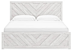 Cayboni Whitewash King Panel Bed, Dresser and Nightstand - Ornate Home