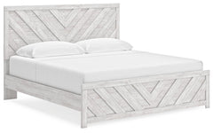 Cayboni Whitewash King Panel Bed, Dresser and Nightstand - Ornate Home