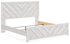 Cayboni Whitewash King Panel Bed, Dresser and Nightstand - Ornate Home