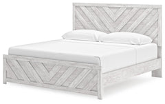 Cayboni Whitewash King Panel Bed, Dresser and Nightstand - Ornate Home