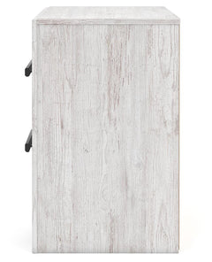Cayboni Whitewash King Panel Bed, Dresser and Nightstand - Ornate Home