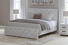 Cayboni Whitewash King Panel Bed, Dresser and Nightstand - Ornate Home