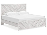 Cayboni Whitewash King Panel Bed - Ornate Home