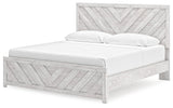 Cayboni Whitewash King Panel Bed - Ornate Home