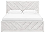 Cayboni Whitewash King Panel Bed - Ornate Home