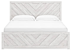 Cayboni Whitewash King Panel Bed - Ornate Home