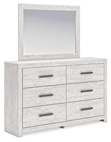Cayboni Whitewash King Panel Bedroom Set with Dresser and Mirror (Online Special Price) - Ornate Home