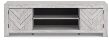 Cayboni Whitewash LG TV Stand w/Fireplace Option - Ornate Home
