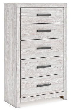 Cayboni Whitewash Queen Panel Bed, Chest and Nightstand - Ornate Home