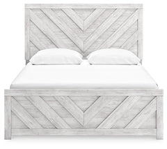Cayboni Whitewash Queen Panel Bed, Chest and Nightstand - Ornate Home