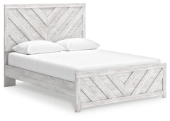Cayboni Whitewash Queen Panel Bed, Chest and Nightstand - Ornate Home