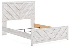 Cayboni Whitewash Queen Panel Bed, Chest and Nightstand - Ornate Home
