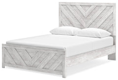 Cayboni Whitewash Queen Panel Bed, Chest and Nightstand - Ornate Home