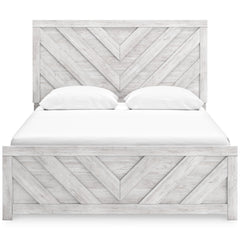 Cayboni Whitewash Queen Panel Bed, Dresser, Mirror, Chest and Nightstand - Ornate Home