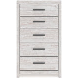 Cayboni Whitewash Full Panel Bedroom Set with Dresser, Mirror, Chest and Nightstand (Online Special Price) - Ornate Home