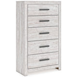 Cayboni Whitewash Full Panel Bedroom Set with Dresser, Mirror, Chest and Nightstand (Online Special Price) - Ornate Home