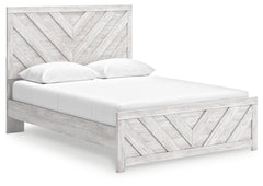 Cayboni Whitewash Queen Panel Bed, Dresser, Mirror, Chest and Nightstand - Ornate Home