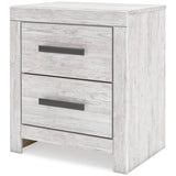 Cayboni Whitewash Twin Panel Bedroom Set with Dresser and Nightstand - Ornate Home