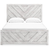Cayboni Whitewash Queen Panel Bed & Dresser & Mirror & Nightstand - Ornate Home
