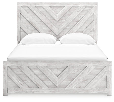 Cayboni Whitewash Queen Panel Bed - Ornate Home