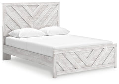 Cayboni Whitewash King Panel Bedroom Set with Dresser and Mirror - Ornate Home
