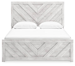 Cayboni Whitewash King Panel Bedroom Set with Dresser and Mirror - Ornate Home