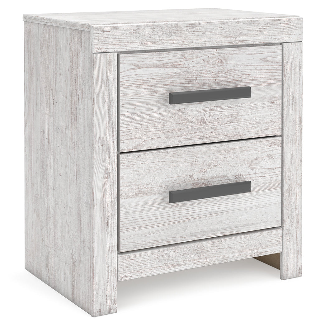 Cayboni Whitewash Queen Panel Bedroom Set with Dresser and Nightstand (Online Special Price) - Ornate Home