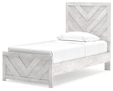 Cayboni Whitewash Twin Panel Bed (Online Special Price) - Ornate Home