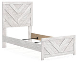 Cayboni Whitewash Twin Panel Bed (Online Special Price) - Ornate Home