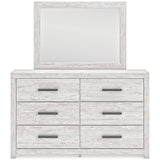 Cayboni Whitewash Twin Panel Bedroom Set with Dresser, Mirror and Nightstand (Online Special Price) - Ornate Home