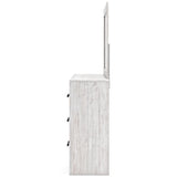 Cayboni Whitewash Twin Panel Bedroom Set with Dresser, Mirror and Nightstand (Online Special Price) - Ornate Home